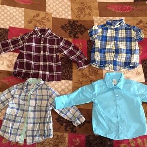 Baby boy dressy shirts. 12-18 months.
